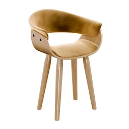 Grafton Dining Chair. Walnut & Orange