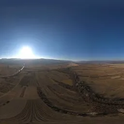 Aerial View Of Winter Grape Fields