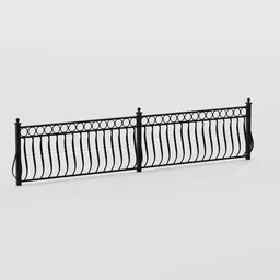 Decorative Curved Iron Railing