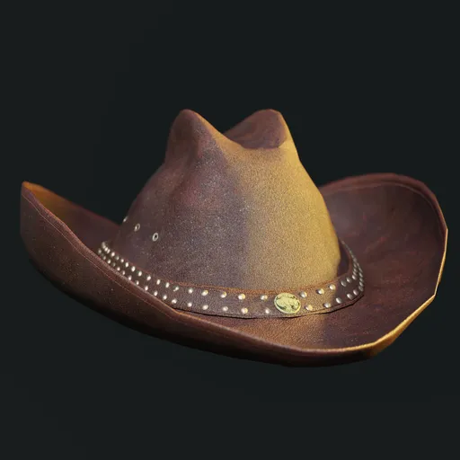 Western Leather Cowboy Hat
