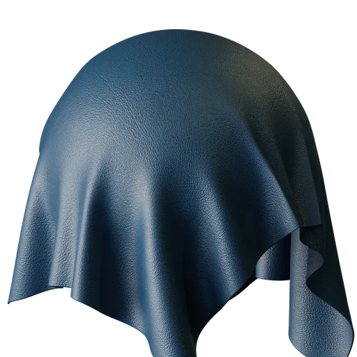 Navy Blue Fine Grain Leather