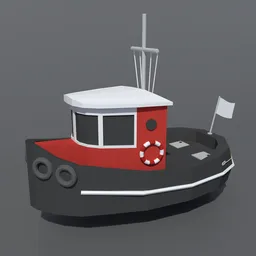 Low Poly Candu EZ Mini Tugboat