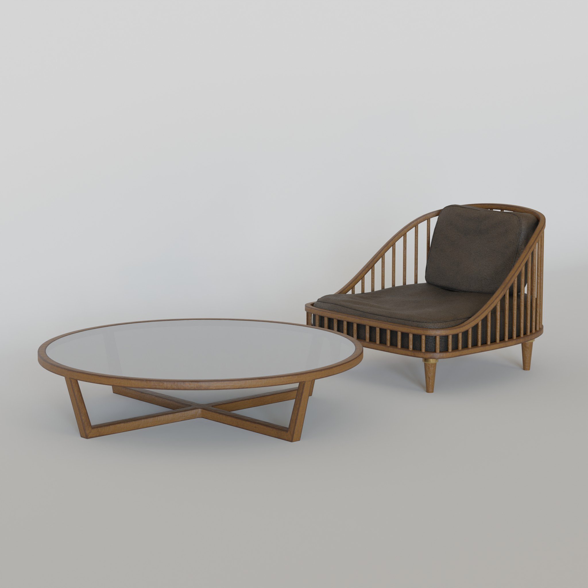 Table and chairs FREE 3D Sofa models BlenderKit