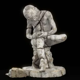 statue of Boy_With_Thorn_dmg