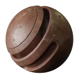 Brown metal with threads