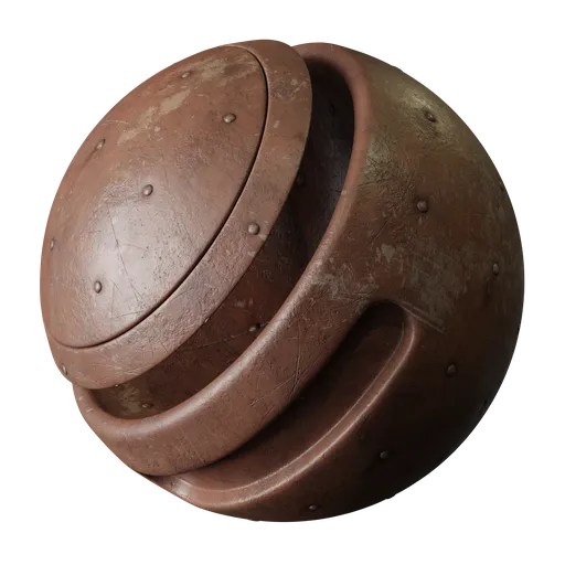 Brown metal with threads