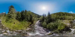 Aerial Canadian River in Mountain Valley