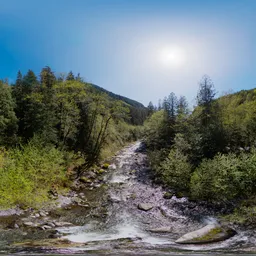 Aerial Canadian River in Mountain Valley