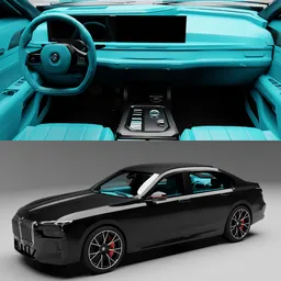 (Rigged)Bmw i7+Interior