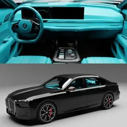 (Rigged)Bmw i7+Interior