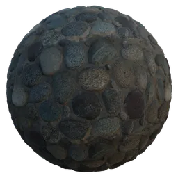 High-resolution PBR under water stone floor texture for Blender 3D and other applications.