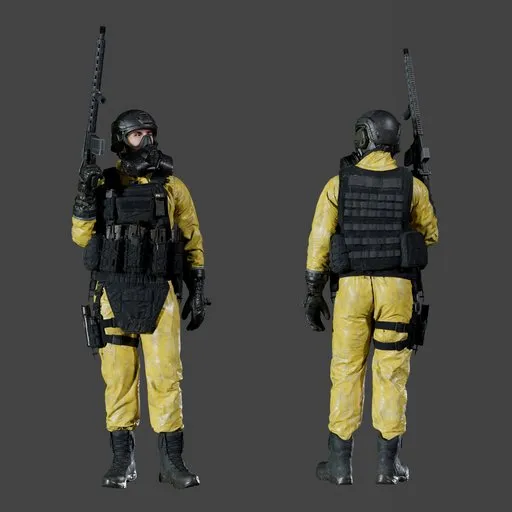 Hazmat Soldier Muzzle Up Rifle Yellow