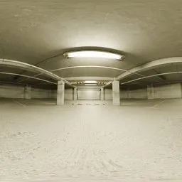 Empty Underground Parking Garage