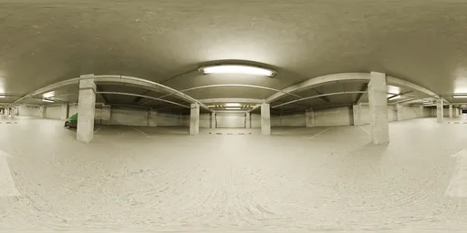 Empty Underground Parking Garage