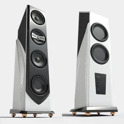 Hi Fi Floor Speaker White