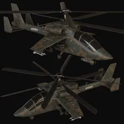 Attack helicopter green camo concept