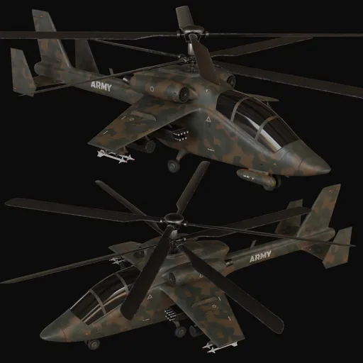 Attack helicopter green camo concept