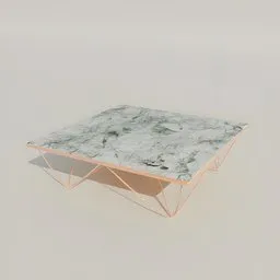 Gold and Marble Low Table