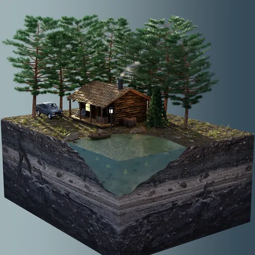 Cozy Cabin Diorama