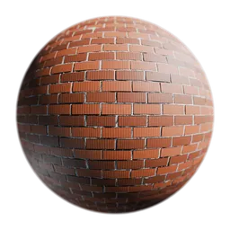 Imperfect red brick for facade