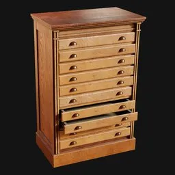Antique Drafting Filing Cabinet