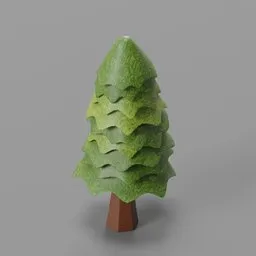 Stylized Old Pine Tree