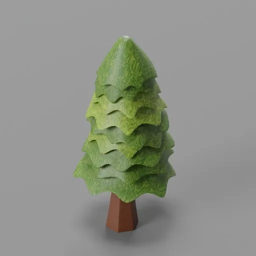 Stylized Old Pine Tree