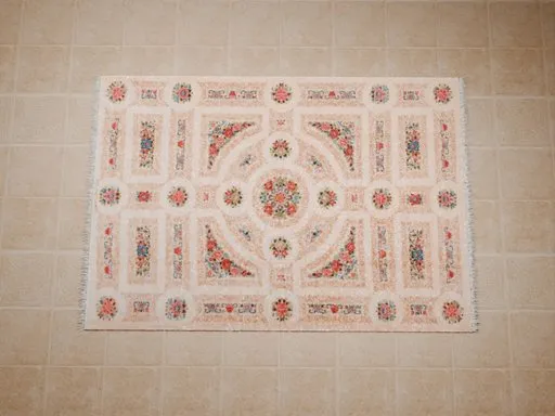 Detailed 3D Persian carpet model for Blender with intricate design, ideal for architectural visualization.
