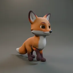 Stylized fox character