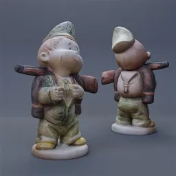 Statuette child hunter