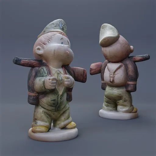 Statuette child hunter