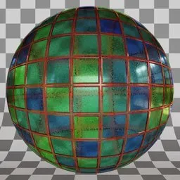 Multicolor Mosaic Frosted Glass