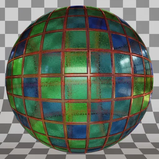 Multicolor Mosaic Frosted Glass