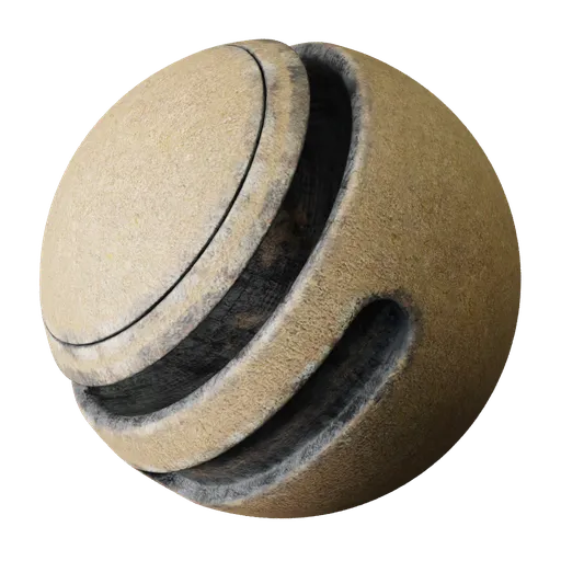 High-quality Blender PBR concrete texture with realistic edgewear for 3D modeling.