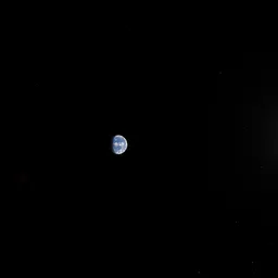 Space Scene with Distant Earth