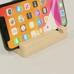 Wooden Block Phone Stand