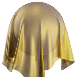 Gold translucent fabric