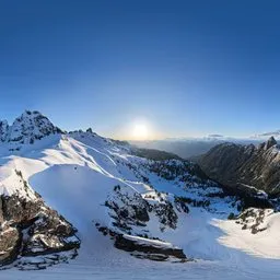Snow Mountain Landscape Sunset
