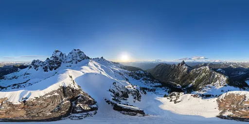 Snow Mountain Landscape Sunset