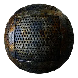 Metal Rivets Scratched Perforated