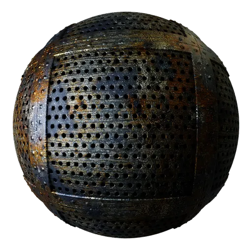 Metal Rivets Scratched Perforated