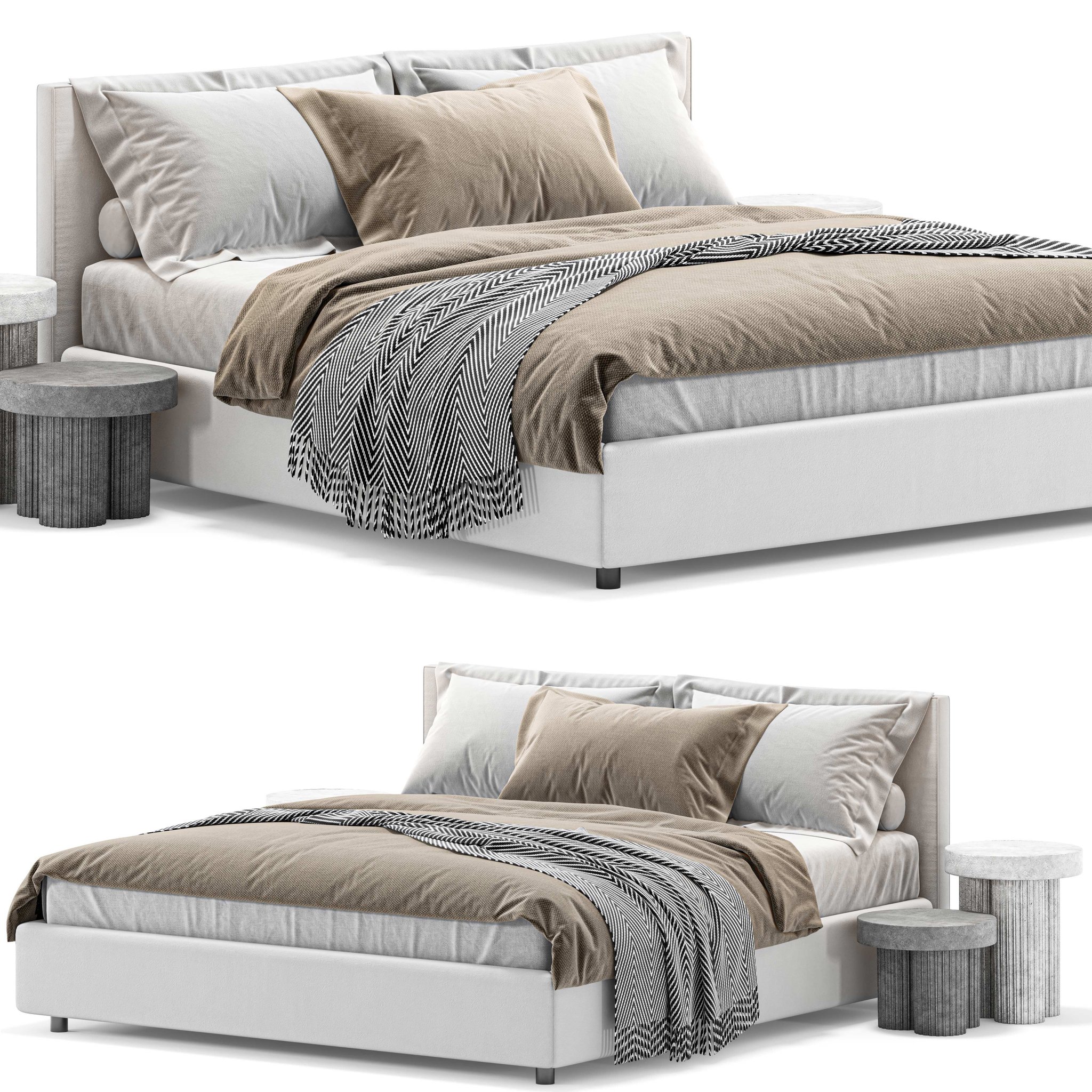 Bed Luiza Grand | Beds models | BlenderKit