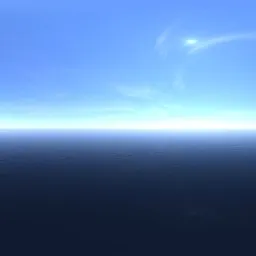 Clear bright sky above the sea