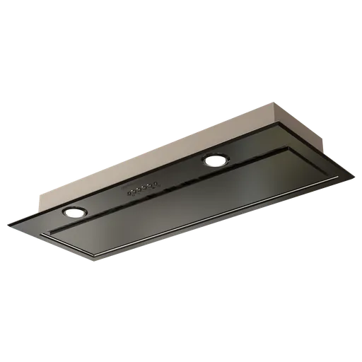 Detailed 3D rendering of a modern kitchen exhaust hood, compatible with Blender 3.6, showcasing a sleek design in centimeters scale.