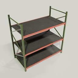 Realistic lowpoly rack