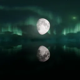 Aurora Fog Moon