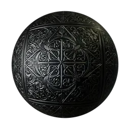 Engraved Armor Black Steel