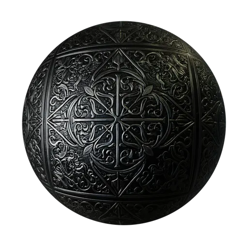 Engraved Armor Black Steel