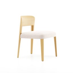 "Montero Dining Chair made with oak wood, perfect for Blender 3D projects. Inspired by designers Carl-Henning Pedersen and Charles Rollier. Available in fbx format, featured on retaildesignblog.net."
