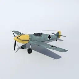 Low Poly Messerschmitt BF109 E3 Emil